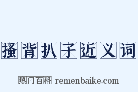 搔背扒子近义词是什么意思的图片